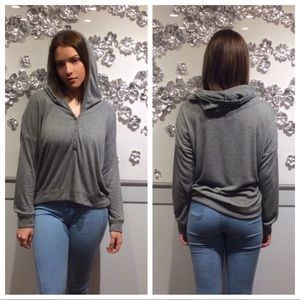 Free Press loose gray hoodie, size M